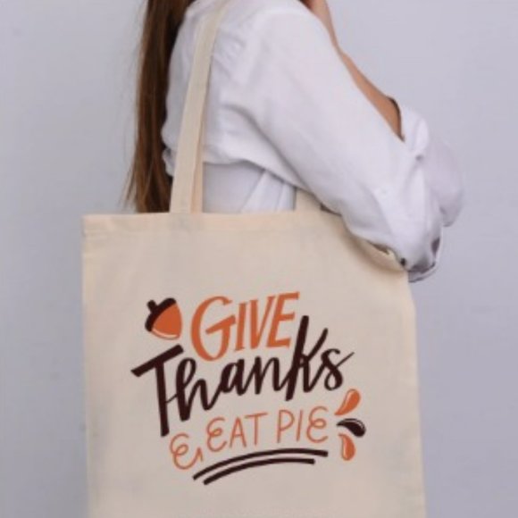 Give Thanks Eat Pie - Thanksgiving Bag - Picture 1 of 3